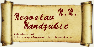 Negoslav Mandžukić vizit kartica